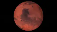 Rotating planet Mars