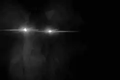 glowing eyes in dark