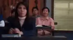 Student yawning loudly in class