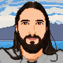 pixel art jesus face