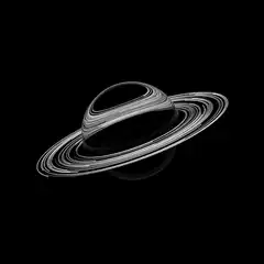 Spinning Saturn planet animation