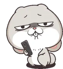Unimpressed hamster looking at phone