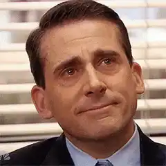 Michael Scott sad face