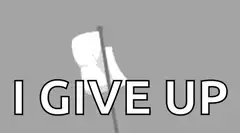 I give up white flag