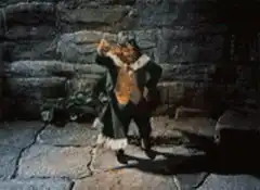 Beast dancing in stone room