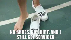 Nick Swardson no shoes no shirt meme