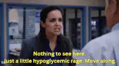 Amy Santiago hypoglycemic rage
