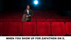 Jim Carrey empty theater confused