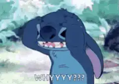 Stitch crying whyyyyy