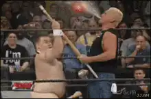 Hulk Hogan hits Big Show with flaming staff