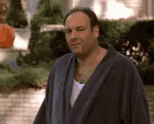 Tony Soprano points at Tropicana juice