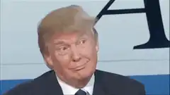 Donald Trump smirking and nodding