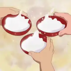 Luffy, Ace, and Sabo toast with sake