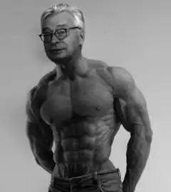 Older man with muscular physique