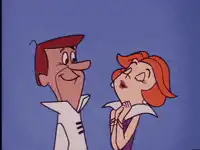 Flintstones Fred and Wilma kiss