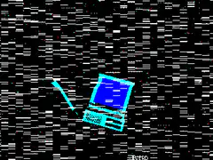 glitching computer monitor