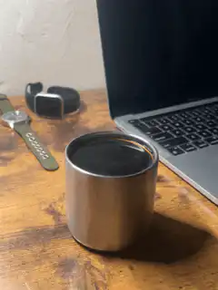 steam rising from hot coffee