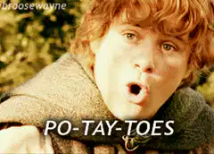 Samwise Gamgee singing po-tay-toes