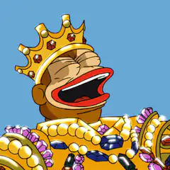 King Kong laughing with jewels