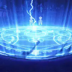 blue magic circle summoning