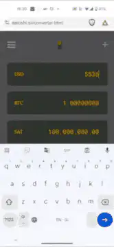 Satoshi Converter App Currency Conversion