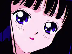 Anime girl face close up