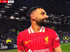 Mohamed Salah celebrates goal