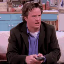 Chandler Bing confused by remote
