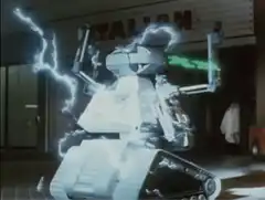 Robot disintegrating with electricity