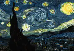 The Starry Night animated painting