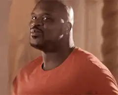 Shaquille O'Neal and a cat