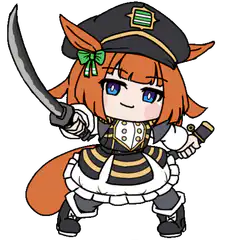 Chibi fox girl pirate with sword