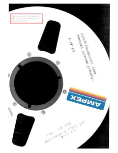 Ampex film reel with approval stamp