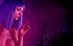 Mystic Woman Pointing at Distant Figure