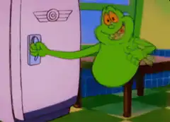 Stimpy opens the fridge