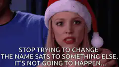 Rachel Green Santa Hat Sats Meme