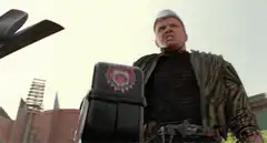 The Punisher looks up at the sky