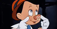 Pinocchio's nose growing