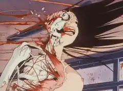 Violent anime woman head exploding