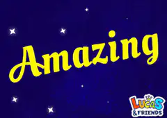 Amazing text with Lucas & Friends logo