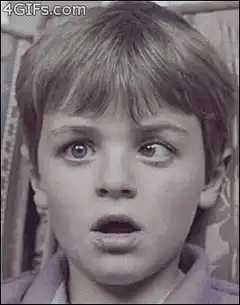 Kids looking shocked and confused
