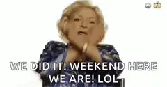 Older woman dabbing excitedly