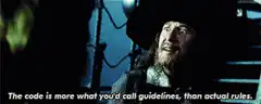 The code is more what you'd call guidelines