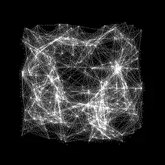Abstract white particle animation