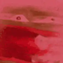 Red tinted face screaming