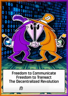 Twitter and Bitcoin shaking hands