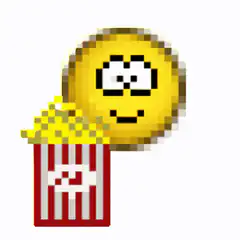pixel emoji eating popcorn