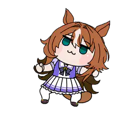 chibi horse girl dancing