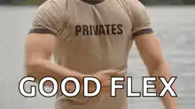Man flexing with GOOD FLEX text
