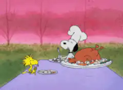 Snoopy and Woodstock Thanksgiving Dinner